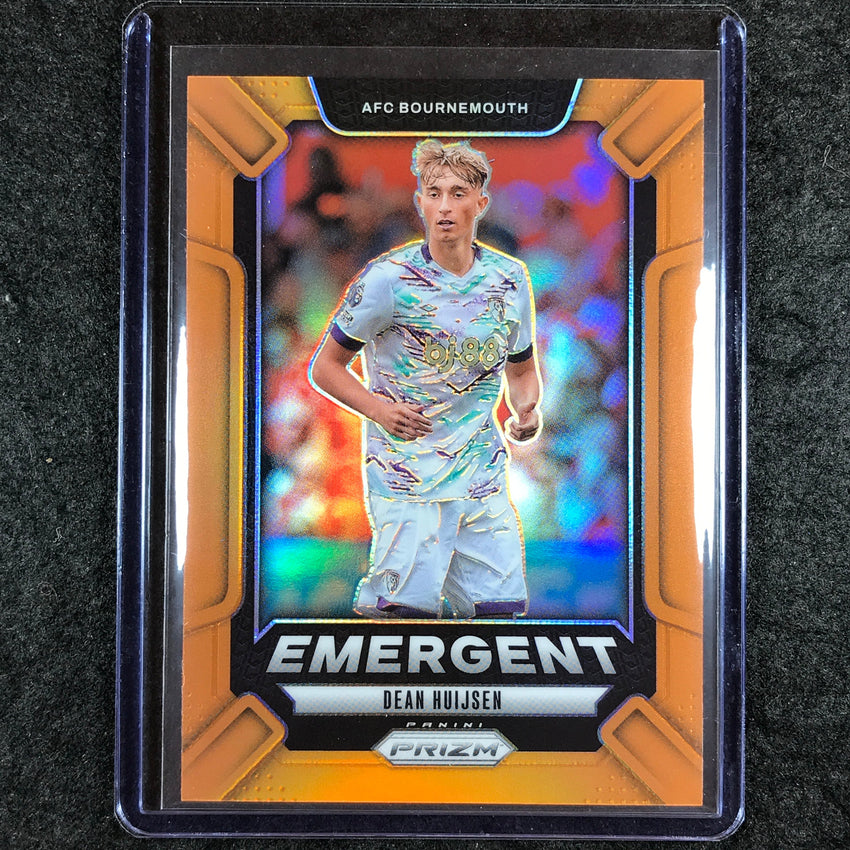 2024-25 Prizm EPL DEAN HUIJSEN Emergent Orange 2/25 #19