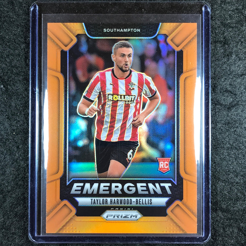 2024-25 Prizm EPL TAYLOR HARWOOD-BELLIS Emergent Rookie Orange 9/25 #29