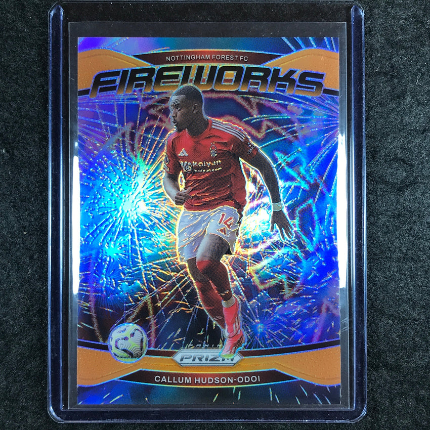 2024-25 Prizm EPL CALLUM HUDSON-ODOI Fireworks Orange 3/25 #17