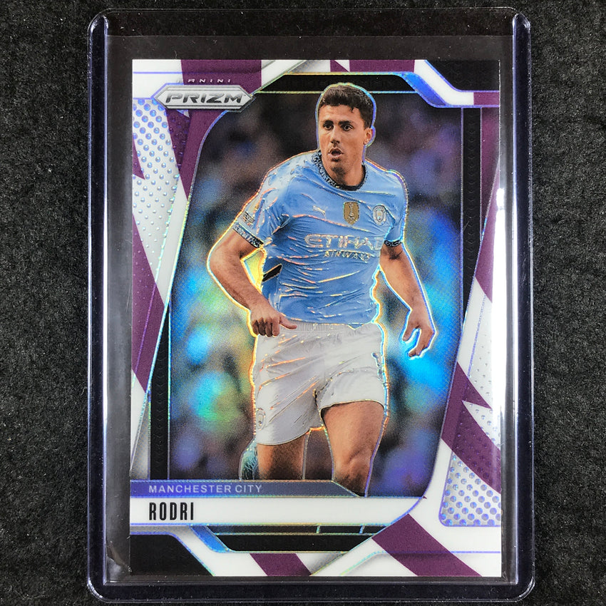 2024-25 Prizm EPL RODRI Base Purple and White Stripes 92/92 #8