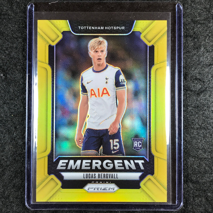 2024-25 Prizm EPL LUCAS BERGVALL Emergent Rookie Gold 1/10 #7