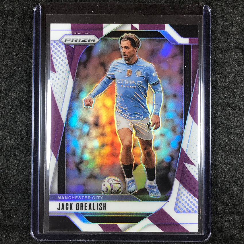 2024-25 Prizm EPL JACK GREALISH Base Purple and White Stripes 18/92 #11