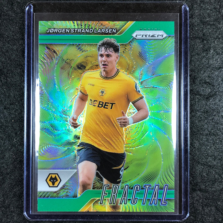 2024-25 Prizm EPL JORGEN STRAND LARSEN Fractal Green 4/5 #14