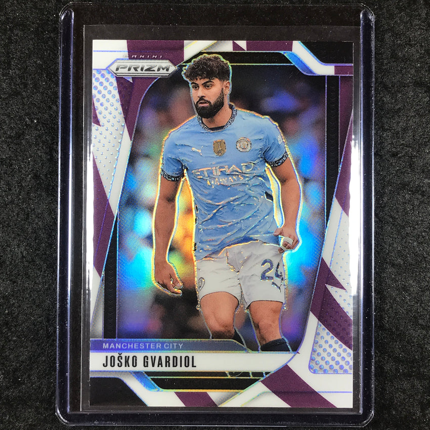 2024-25 Prizm EPL JOSKO GVARDIOL Base Purple and White Stripes 77/92 #14