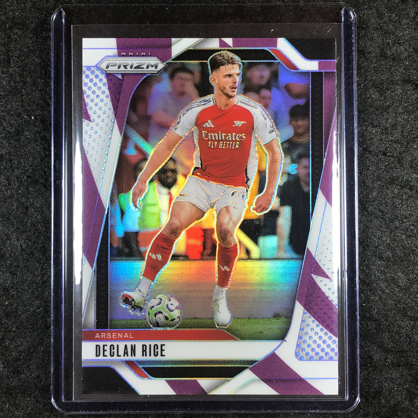 2024-25 Prizm EPL DECLAN RICE Base Purple and White Stripes 12/92 #22