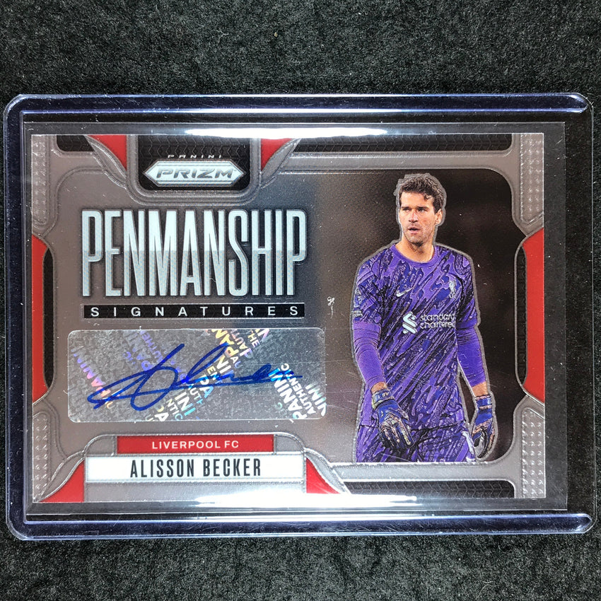 2024-25 Prizm EPL ALISSON BECKER Penmanship Auto Base #AB