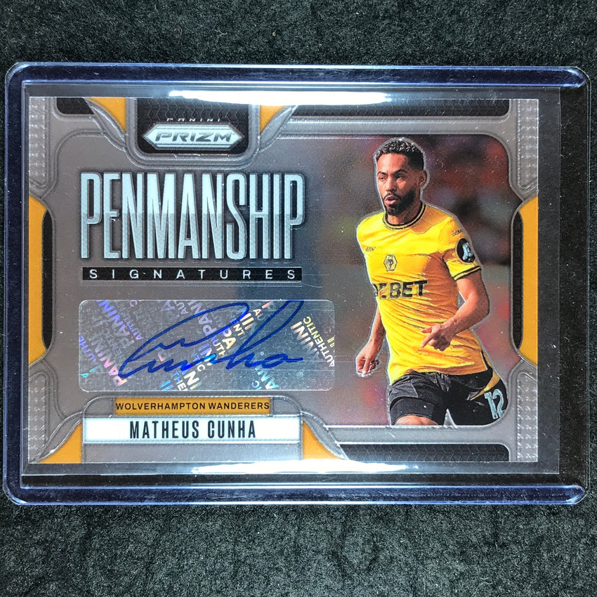 2024-25 Prizm EPL MATHEUS CUNHA Penmanship Auto Base #MC