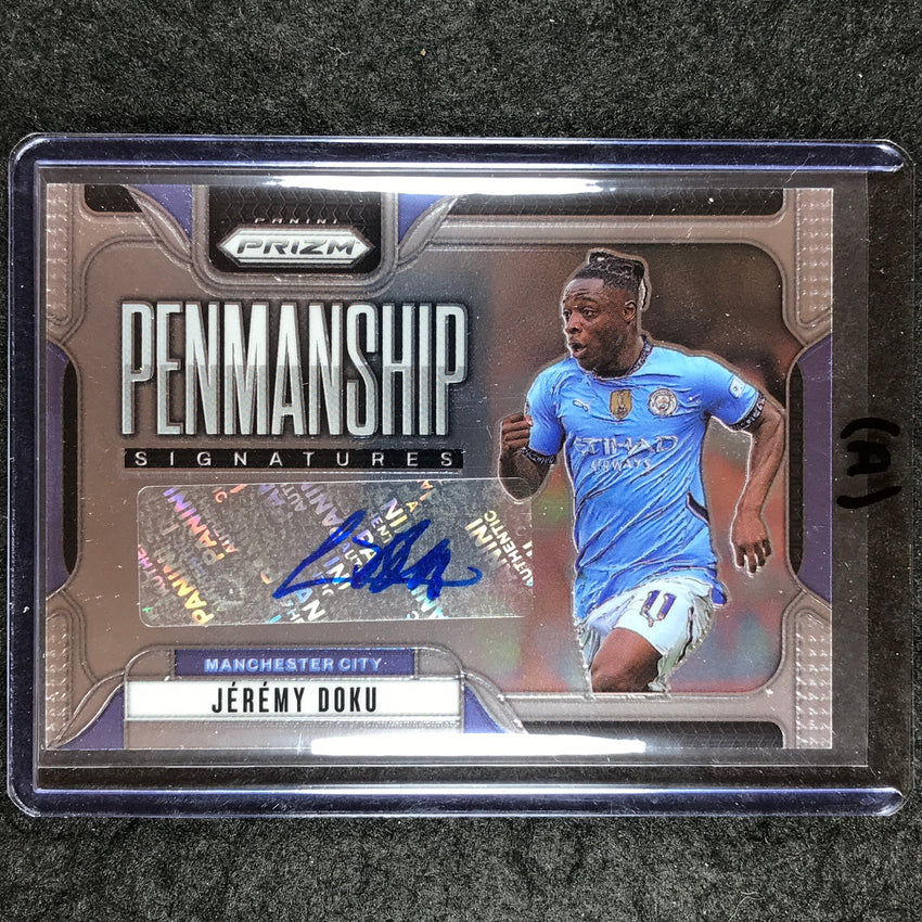 2024-25 Prizm EPL JEREMY DOKU Penmanship Auto Base #JD (A)