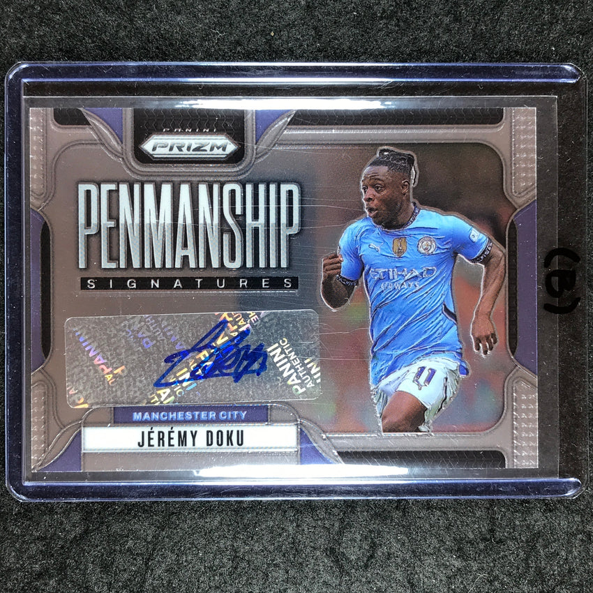 2024-25 Prizm EPL JEREMY DOKU Penmanship Auto Base #JD (B)