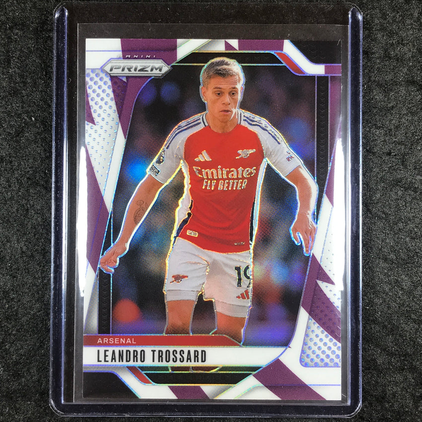 2024-25 Prizm EPL LEANDRO TROSSARD Base Purple and White Stripes 3/92 #27