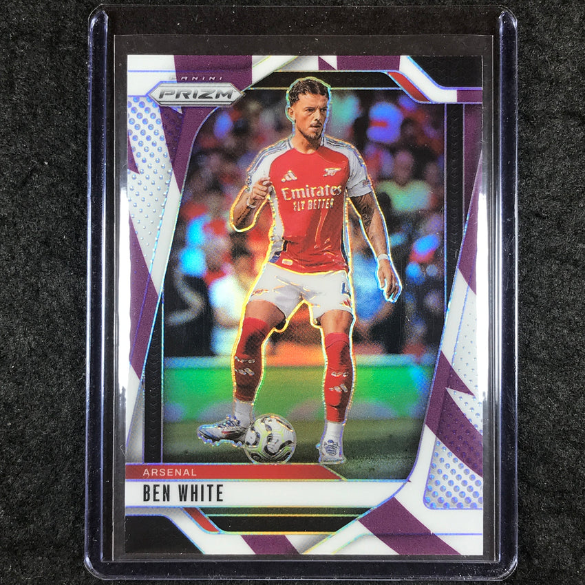 2024-25 Prizm EPL BEN WHITE Base Purple and White Stripes 85/92 #28