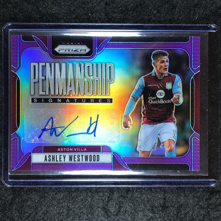2024-25 Prizm EPL ASHLEY WESTWOOD Penmanship Auto Purple 25/25