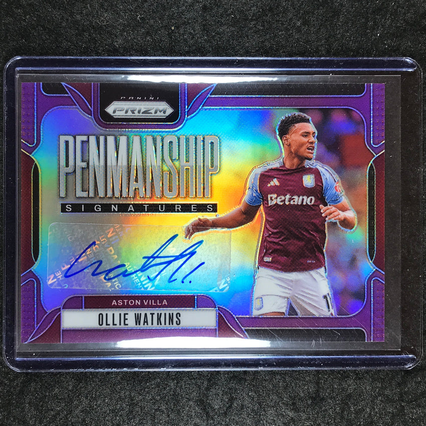2024-25 Prizm EPL OLLIE WATKINS Penmanship Auto Purple 25/25