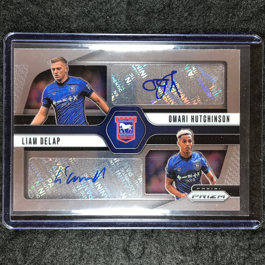 2024-25 Prizm EPL LIAM DELAP OMARI HUTCHINSON Dual Signatures Base #IT