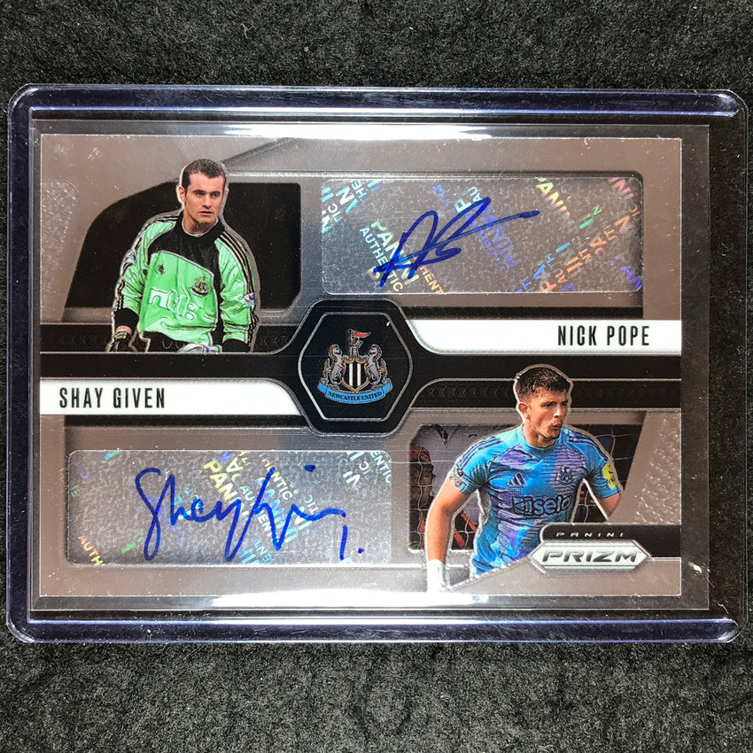 2024-25 Prizm EPL SHAY GIVEN NICK POPE Dual Signatures Base #NUB