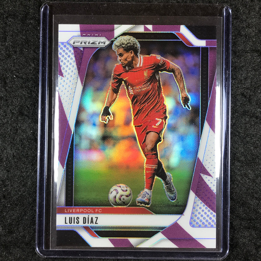 2024-25 Prizm EPL LUIS DIAZ Base Purple and White Stripes 9/92 #37