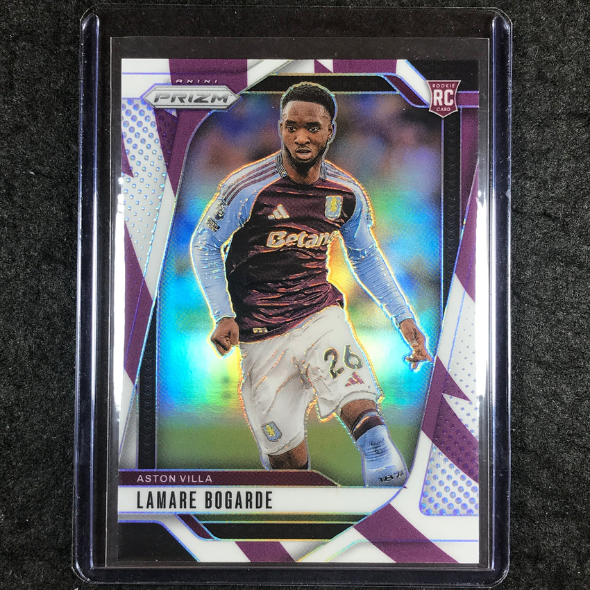 2024-25 Prizm EPL LAMARE BOGARDE Rookie Base Purple and White Stripes 45/92 #65