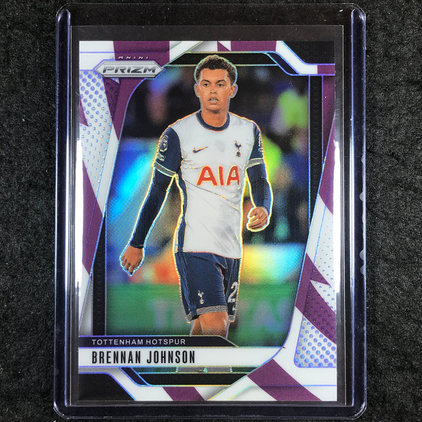 2024-25 Prizm EPL BRENNAN JOHNSON Base Purple and White Stripes 87/92 #79