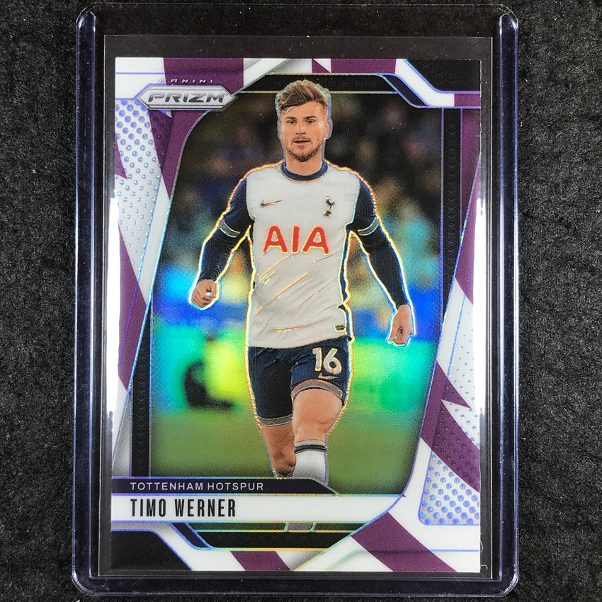 2024-25 Prizm EPL TIMO WERNER Base Purple and White Stripes 21/92 #87