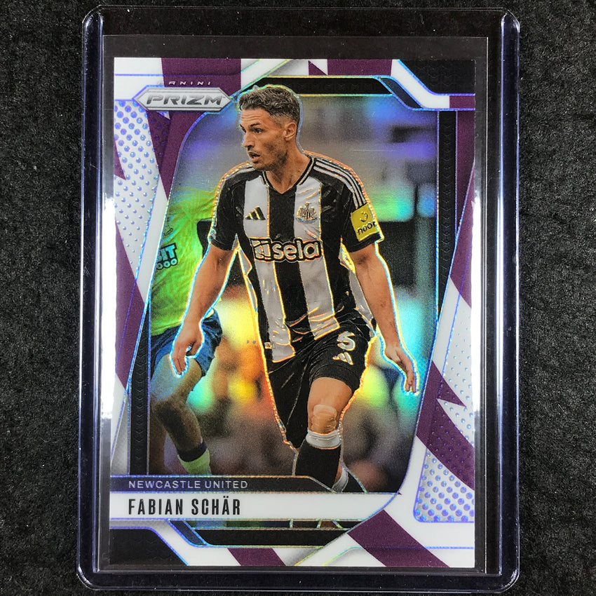 2024-25 Prizm EPL FABIAN SCHAR Base Purple and White Stripes 40/92 #107