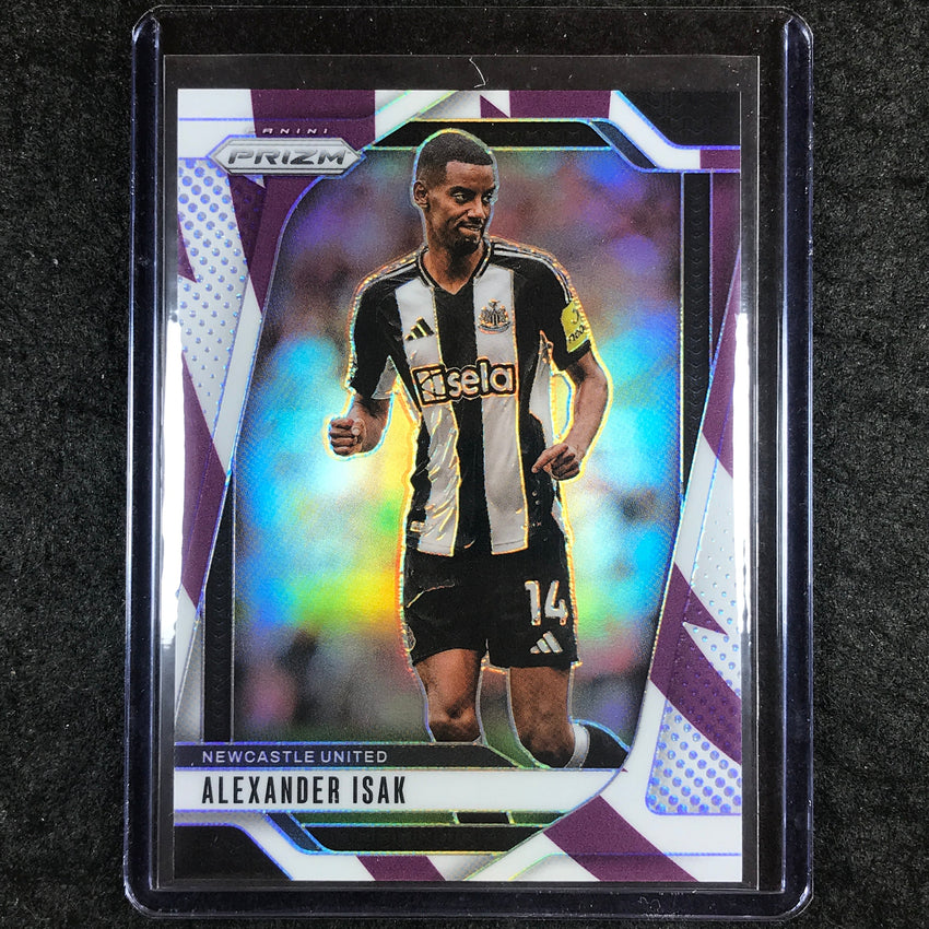 2024-25 Prizm EPL ALEXANDER ISAK Base Purple and White Stripes 62/92 #120