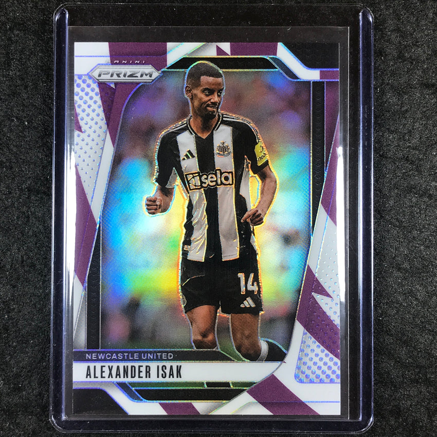 2024-25 Prizm EPL ALEXANDER ISAK Base Purple and White Stripes 7/92 #120
