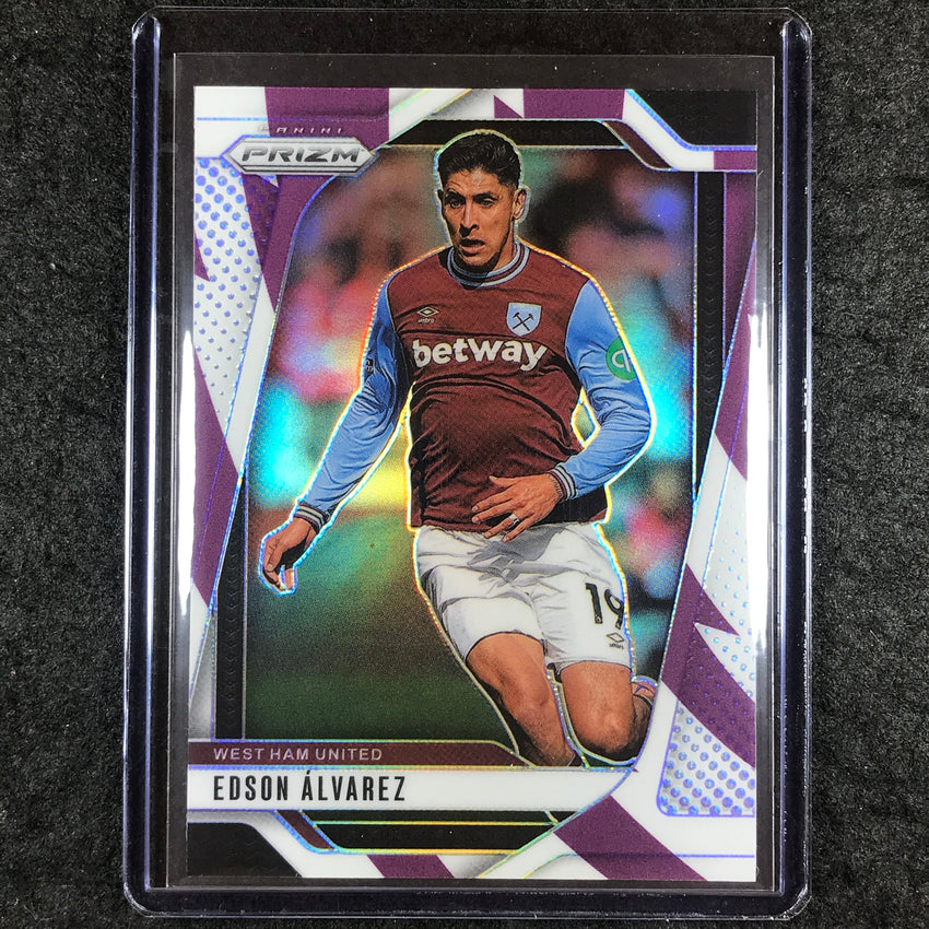 2024-25 Prizm EPL EDSON ALVAREZ Base Purple and White Stripes 2/92 #156