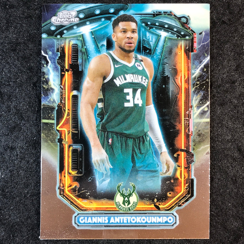 2025-26 Cosmic Chrome GIANNIS ANTETOKOUNMPO Extraterrestrial Talent Base #3