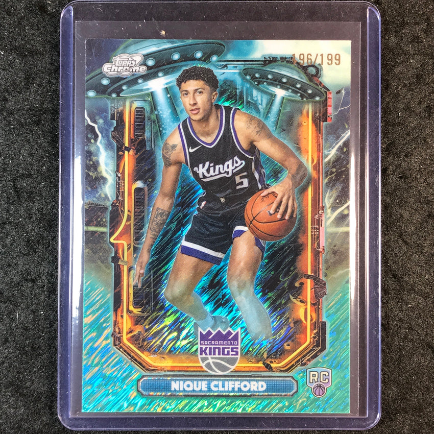 2025-26 Topps Cosmic Chrome NIQUE CLIFFORD Extraterrestrial Rookie Aqua 196/199