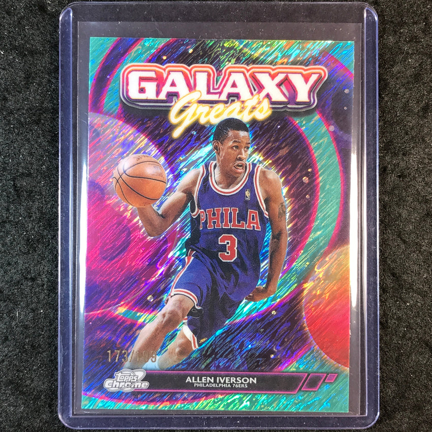 2025-26 Topps Cosmic Chrome ALLEN IVERSON Galaxy Greats Aqua Equinox 173/199 #1