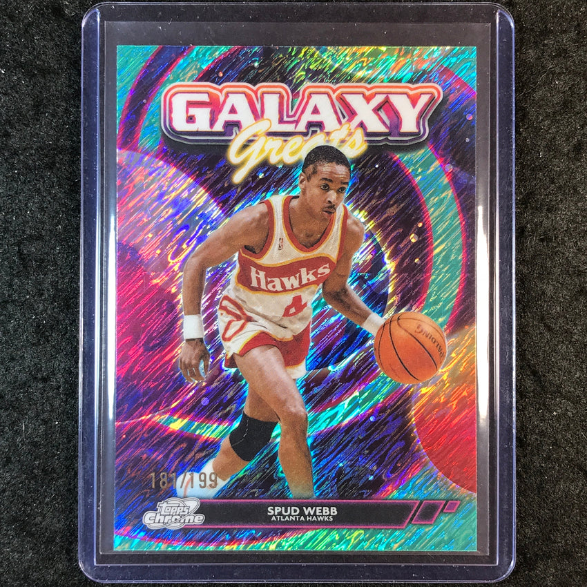 2025-26 Topps Cosmic Chrome SPUD WEBB Galaxy Greats Aqua Equinox 181/199 #12
