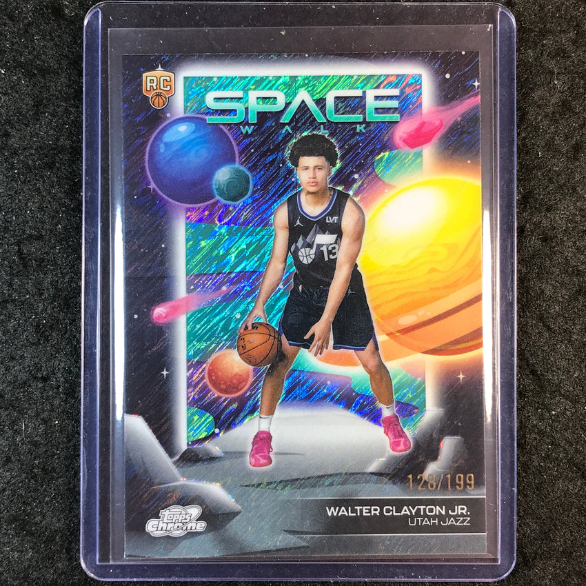 2025-26 Topps Cosmic Chrome WALTER CLAYTON JR. Space Walk Aqua 128/199 #10