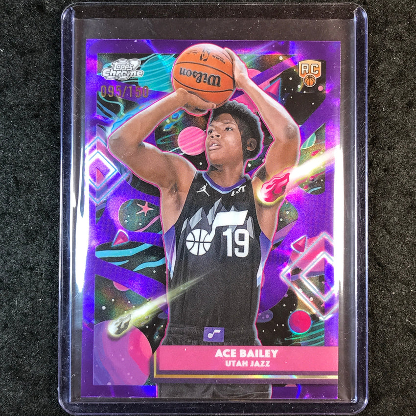 2025-26 Topps Cosmic Chrome ACE BAILEY Base Purple Nebula 95/150 #171