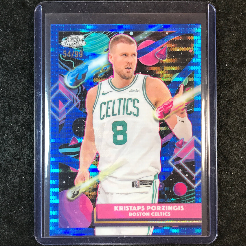 2025-26 Topps Cosmic Chrome KRISTAPS PORZINGIS Base Blue Moon 54/99 #143