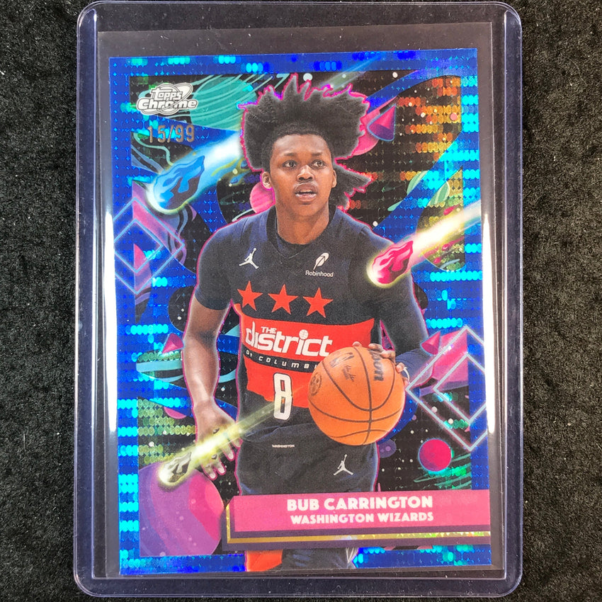 2025-26 Topps Cosmic Chrome BUB CARRINGTON Base Blue Moon 15/99 #194