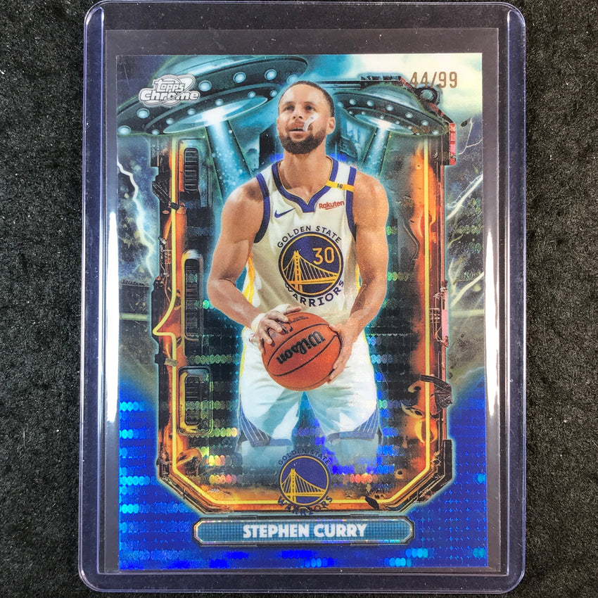 2025-26 Topps Cosmic Chrome STEPHEN CURRY Extraterrestrial Talent Blue 44/99 #5