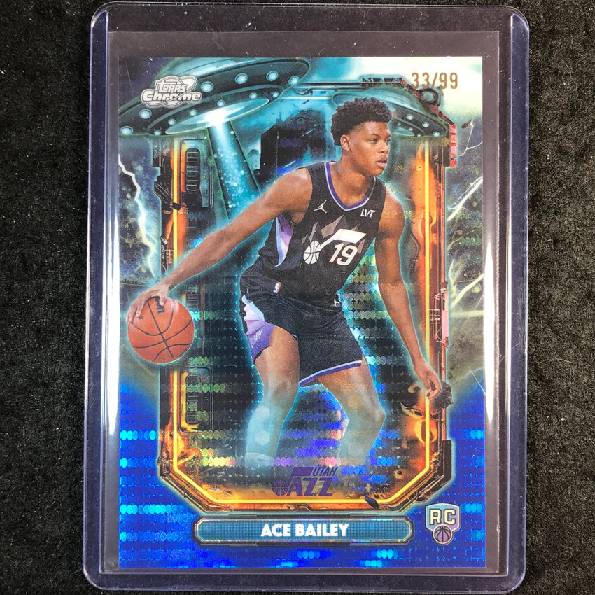 2025-26 Topps Cosmic Chrome ACE BAILEY Extraterrestrial Talent Rookie Blue 33/99