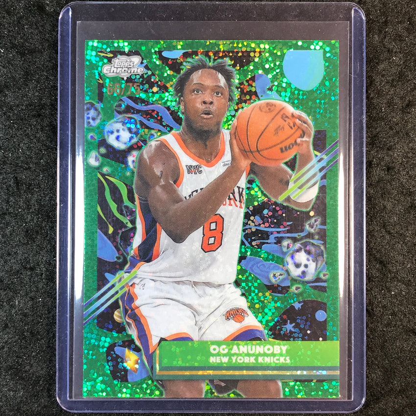 2025-26 Topps Cosmic Chrome OG ANUNOBY Base Green Space Dust 66/75 #36