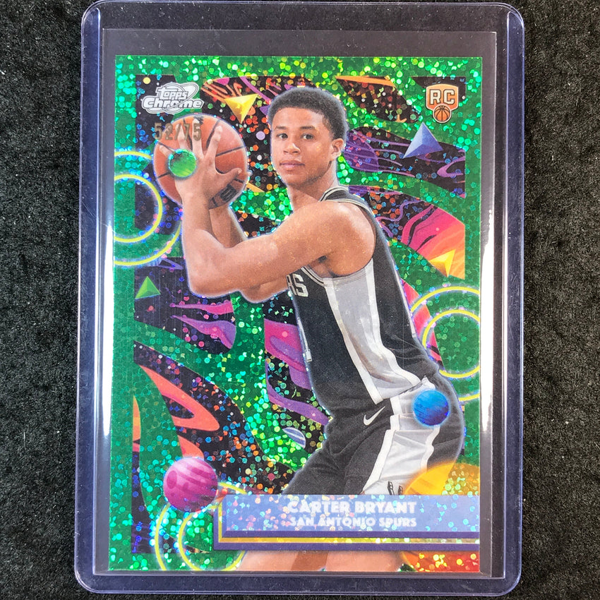 2025-26 Topps Cosmic Chrome CARTER BRYANT Rookie Base Green 52/75 #139