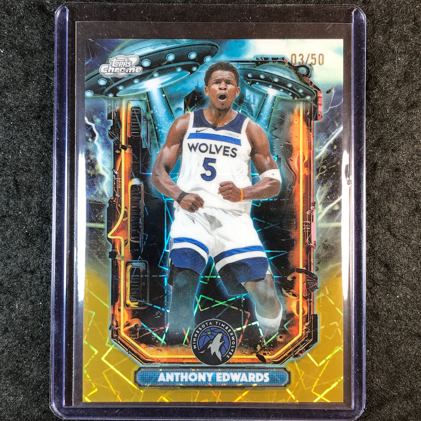 2025-26 Topps Cosmic Chrome ANTHONY EDWARDS Extraterrestrial Talent Gold 3/50 #2