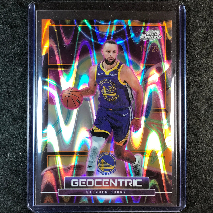 2025-26 Topps Cosmic Chrome STEPHEN CURRY Geocentric SSP Orange 16/25 #1