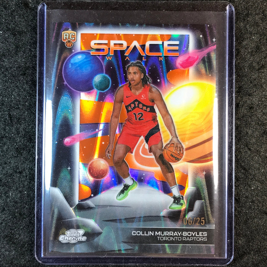2025-26 Topps Cosmic Chrome COLLIN MURRAY-BOYLES Space Walk Rookie Orange 6/25
