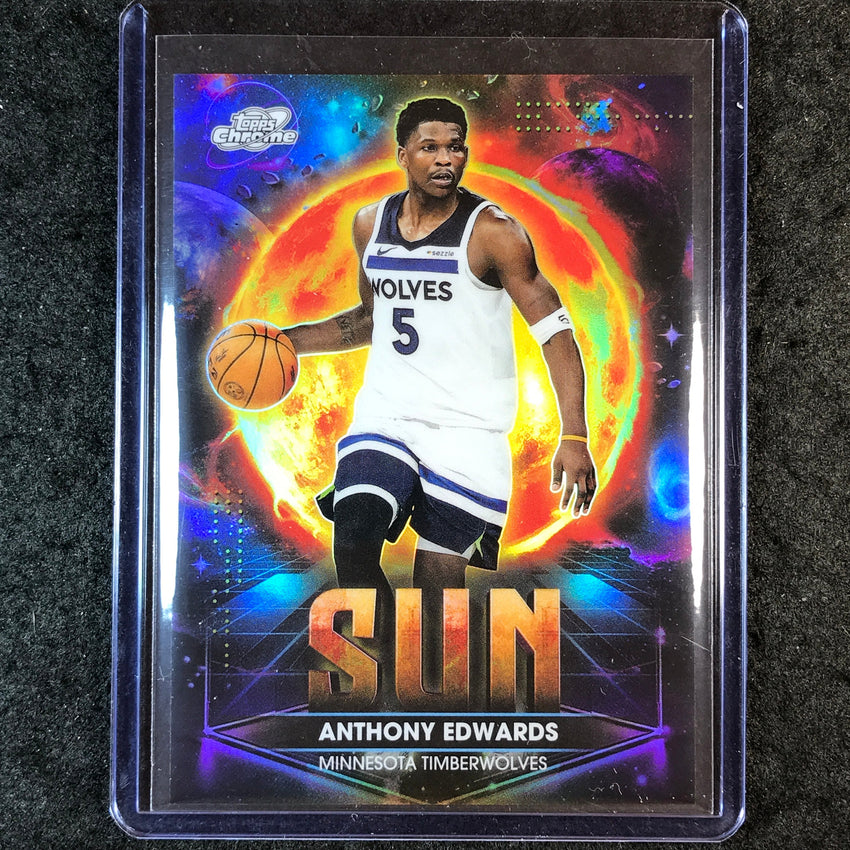 2025-26 Topps Cosmic Chrome ANTHONY EDWARDS Planetary Pursuit SP Sun #PPS-5