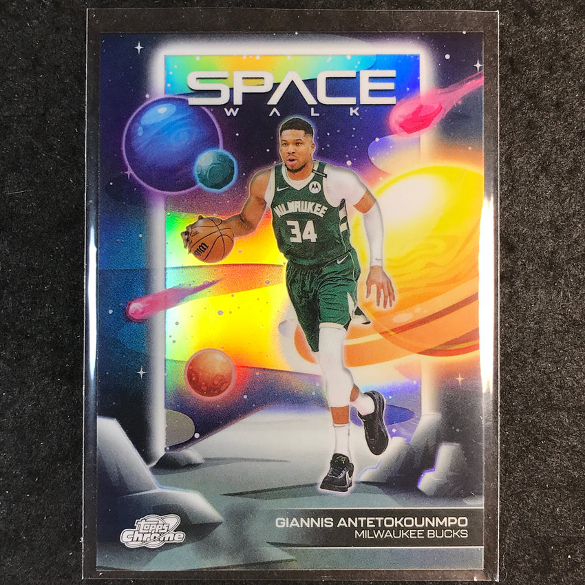 2025-26 Topps Cosmic Chrome GIANNIS ANTETOKOUNMPO Space Walk Refractor #2