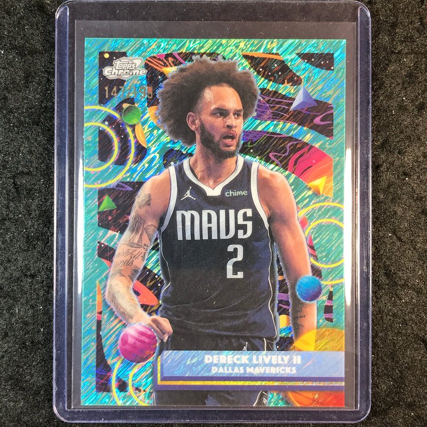 2025-26 Topps Cosmic Chrome DERECK LIVELY II Base Aqua Equinox 147/199 #10