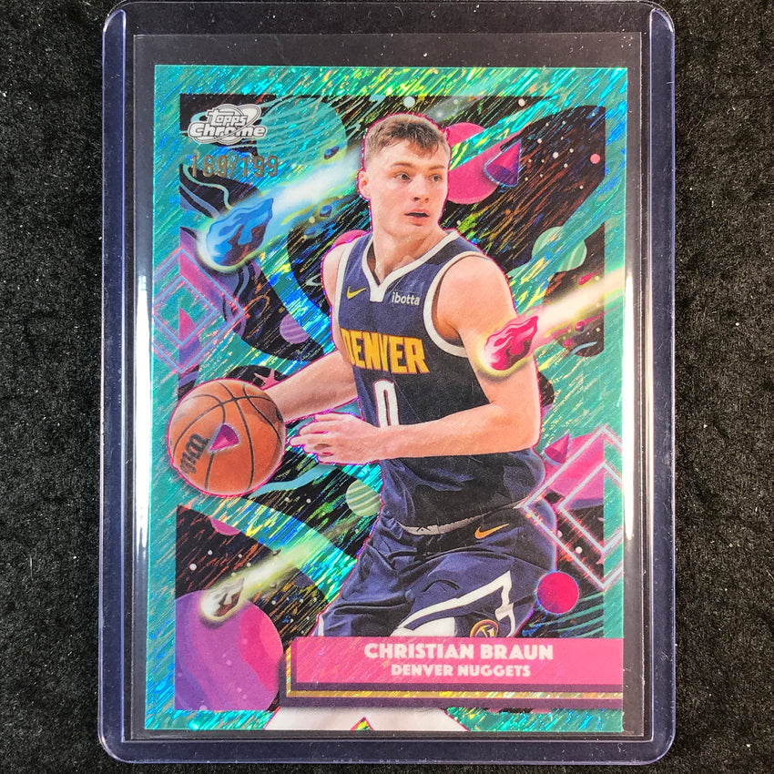 2025-26 Topps Cosmic Chrome CHRISTIAN BRAUN Base Aqua Equinox 169/199 #14