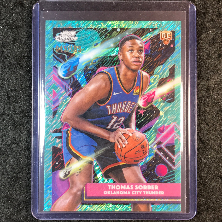 2025-26 Topps Cosmic Chrome THOMAS SORBER Rookie Base Aqua Equinox 45/199 #53