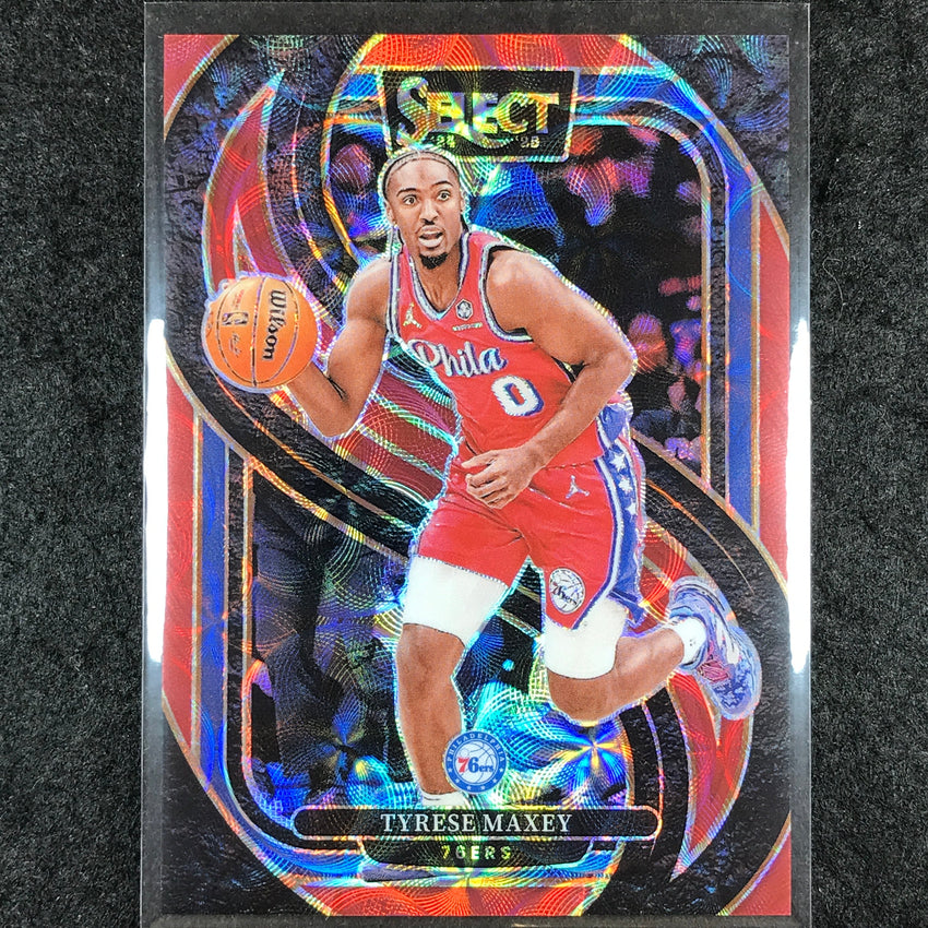 2024-25 Select TYRESE MAXEY Premier Level Red Scope /249 #156