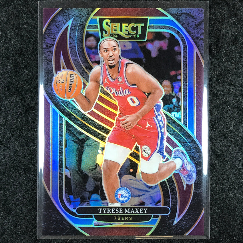 2024-25 Select TYRESE MAXEY Premier Level Maroon /175 #156