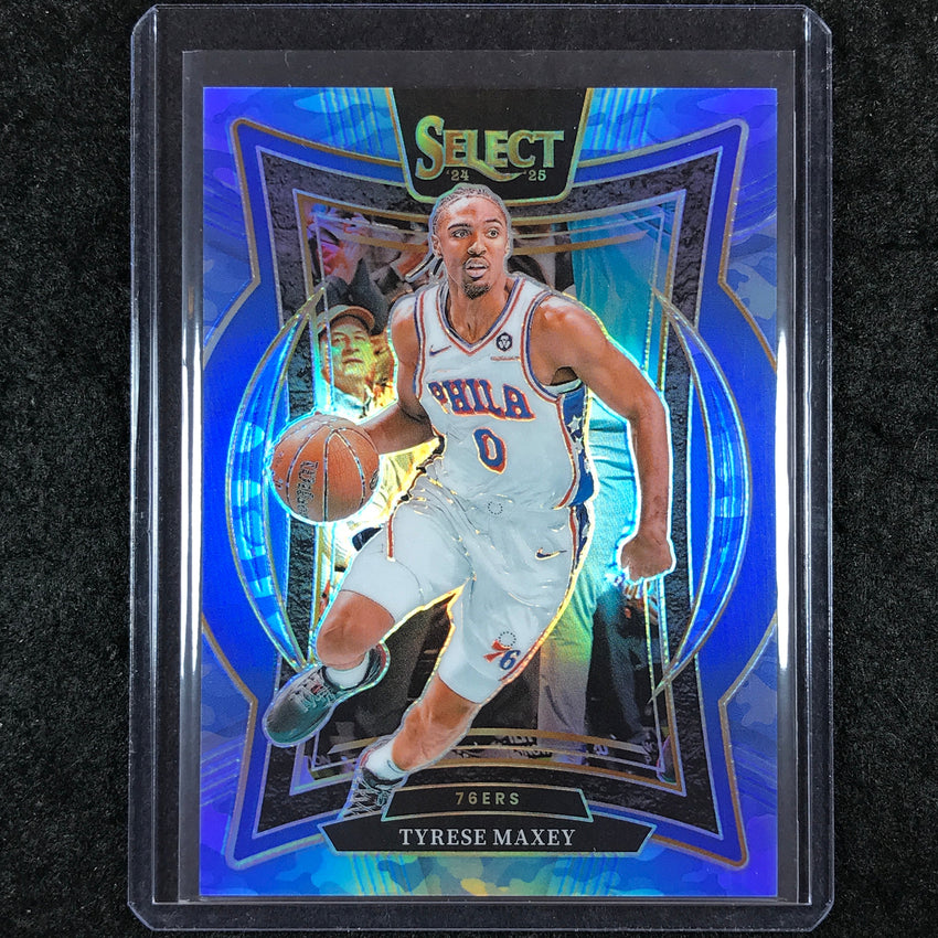 2024-25 Select TYRESE MAXEY Concourse Blue Camo 64/99 #20